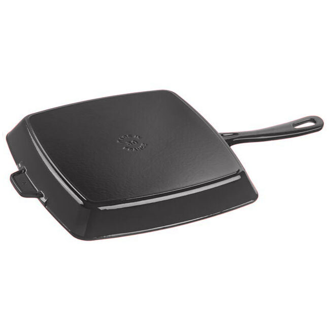 Staub Cast Iron 12” Square, Grill Pan | Black Matte