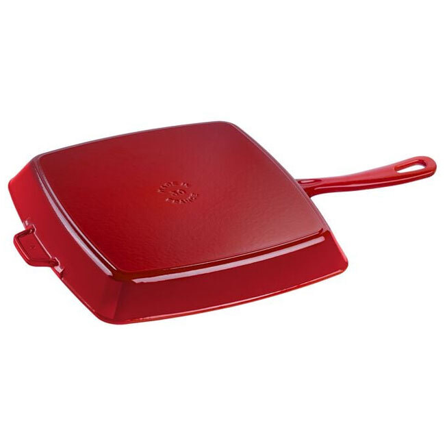 Staub Cast Iron 12” Square, Grill Pan | Cherry