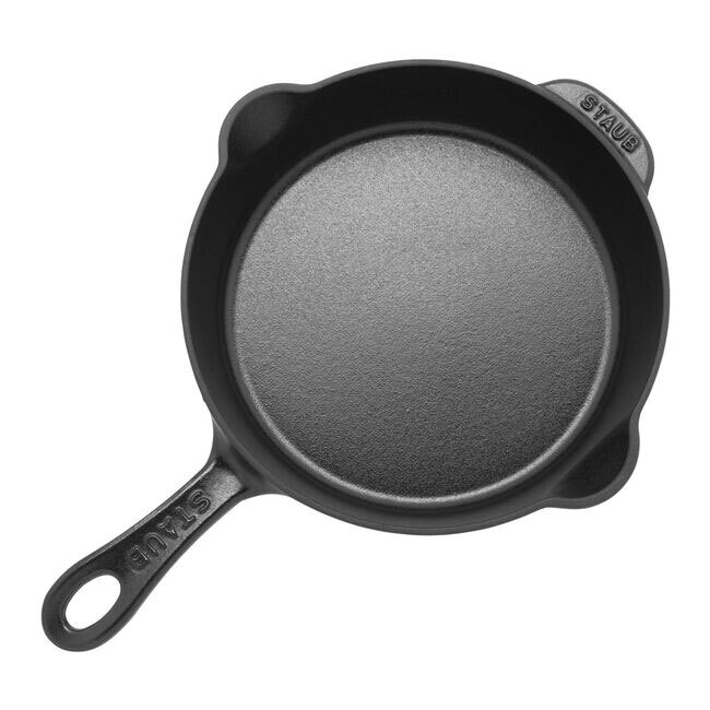 Staub Cast Iron  8.5-inch, Traditional Deep Skillet | Black Matte