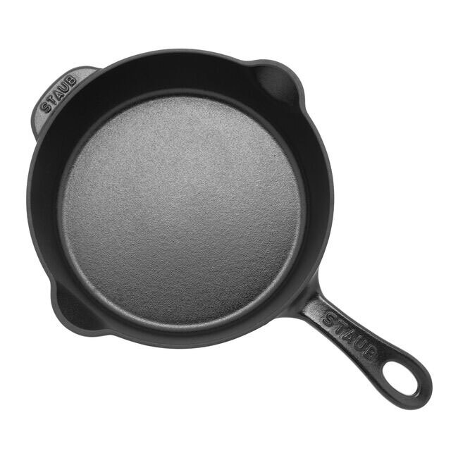 Staub Cast Iron  8.5-inch, Traditional Deep Skillet | Black Matte