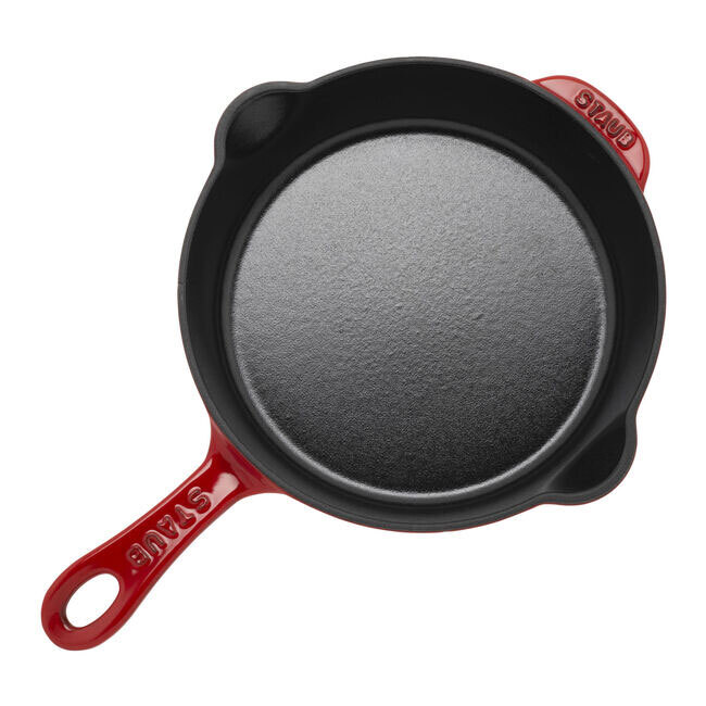 Staub Cast Iron 8.5-inch, Traditional Deep Skillet | Cherry	