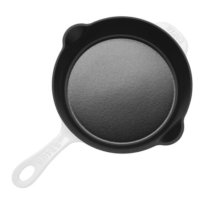 Staub Cast Iron 8.5-inch, Traditional Deep Skillet | White