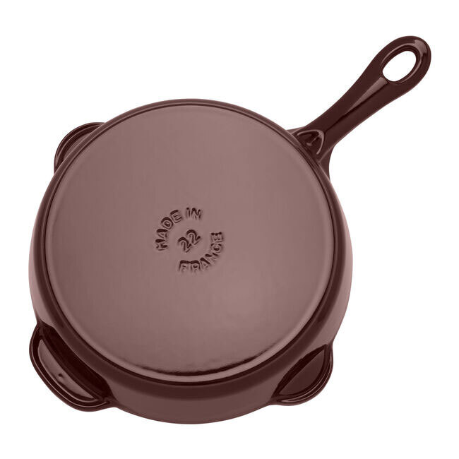 Staub Cast Iron 8.5-inch, Traditional Deep Skillet | Grenadine - bottom