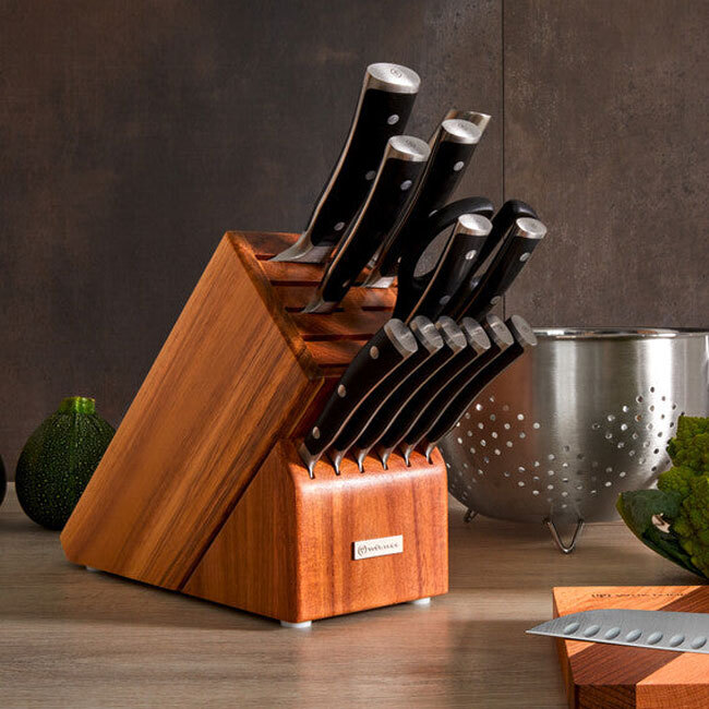 Wüsthof Classic IKON 15-Piece Knife Block Set, Acacia