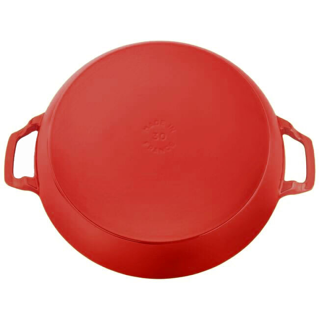 Staub Cast Iron 3.5 Qt. Braiser with Glass Lid | Cherry Red - bottom