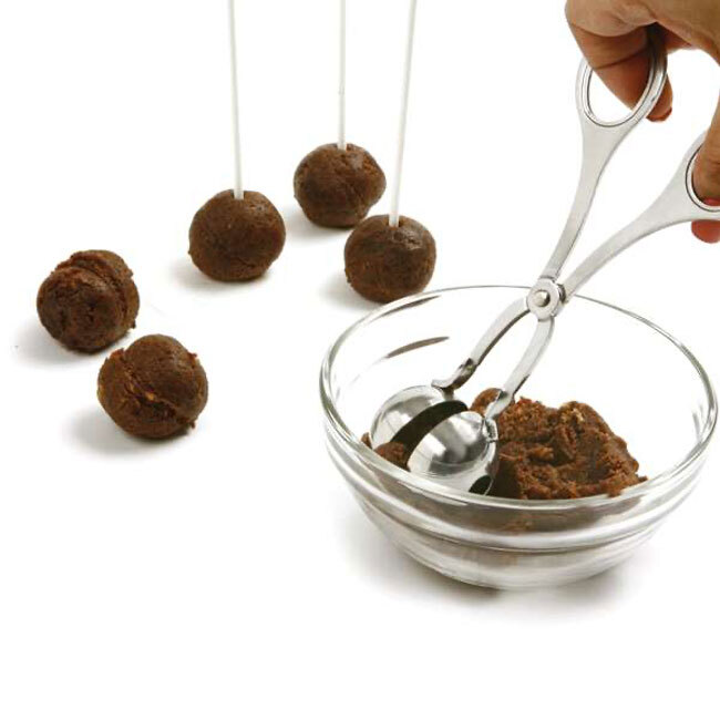 Norpro Stainless Steel Mini Meat Baller in use