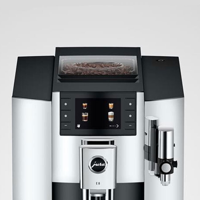 Jura E8 Automatic Coffee Center | Chrome (24) - upper front