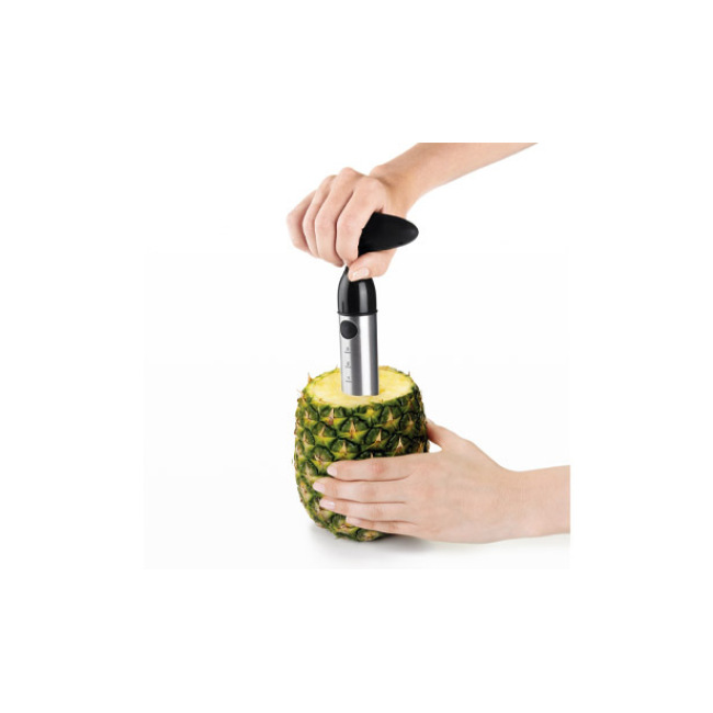 Tomorrow's Kitchen 4-in-1 Pineapple Peeler, Corer, Slicer and Wedger in Box  - White and Green 