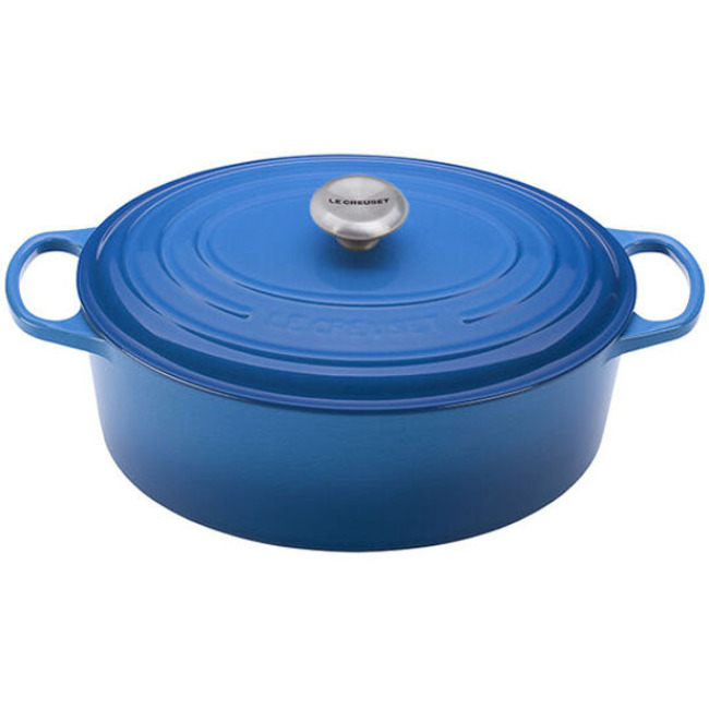 Le Creuset Signature Round Dutch Oven, 5.5 Qt. Azure Blue Color