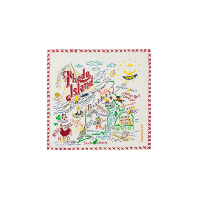 Catstudio State of Rhode Island Dish Towel 1