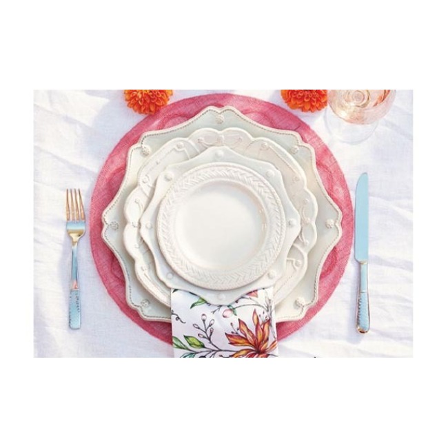 Juliska Berry & Thread Whitewash Scalloped Charger Plate - Place Setting