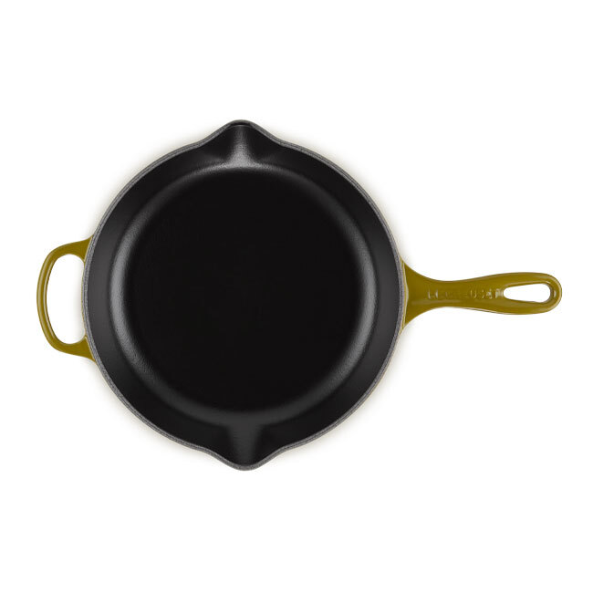 Le Creuset Signature 10.25 inch Cast Iron Round Skillet | Olive