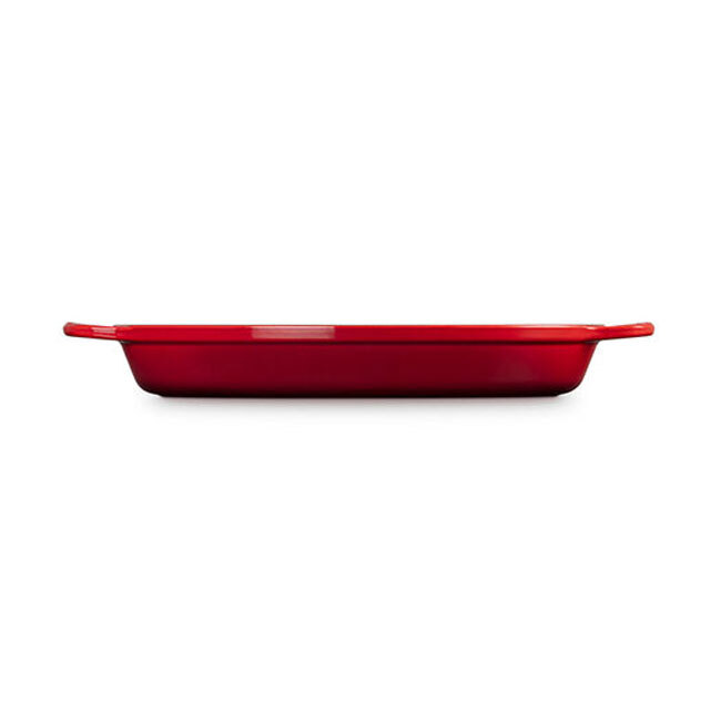 Le Creuset Signature Cast Iron Oval Baker | 3 Qt. - side - Cerise Red