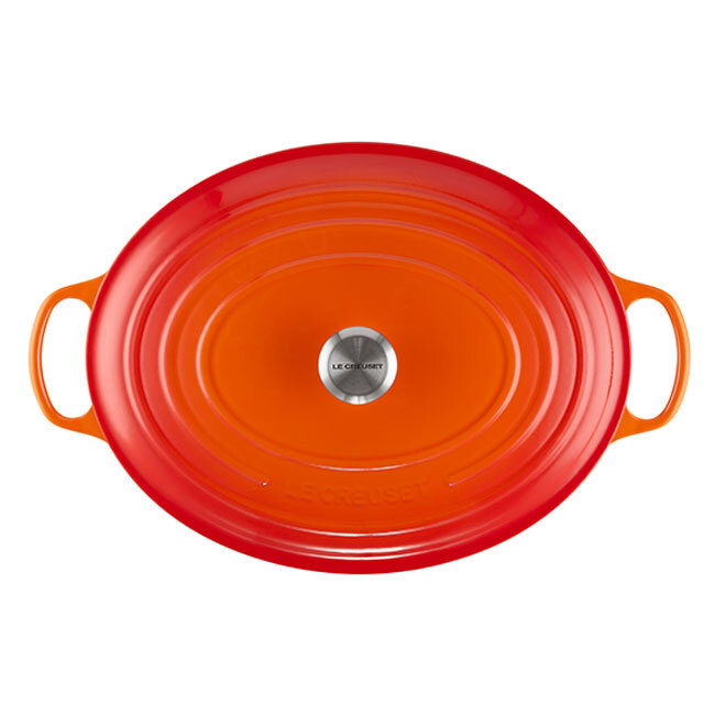 Le Creuset Signature 15.5 Qt Oval Dutch Oven | Goose Pot - Flame