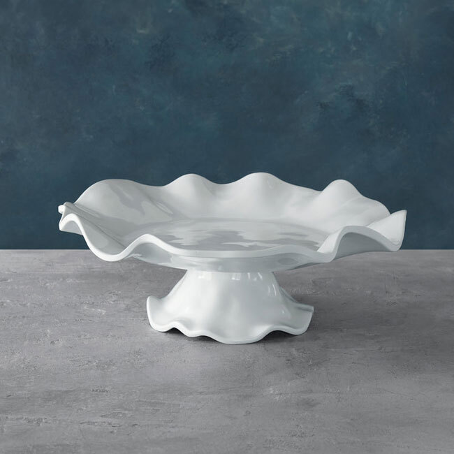 Product Beatriz Ball VIDA Havana Melamine Pedestal Cake Plate | White	