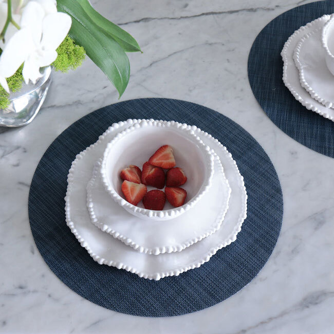 Beatriz Ball VIDA Round Woven Placemats | Set of 4 (Navy)