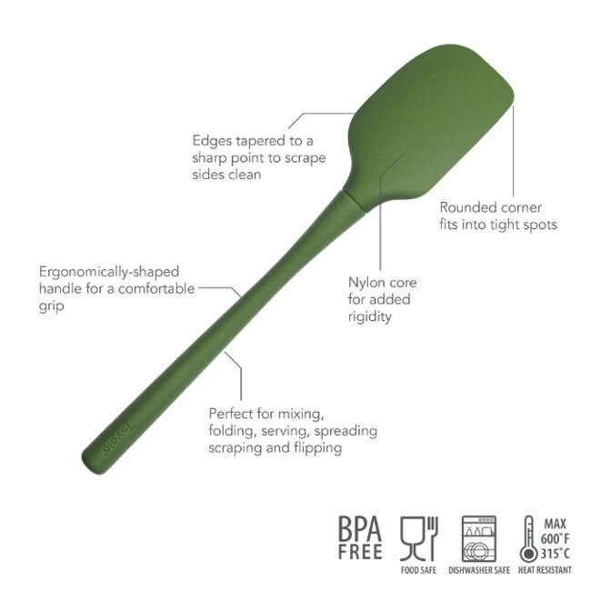 Tovolo Flex-Core® All Silicone Spatula | Pesto features