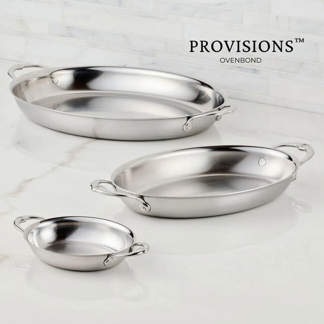 Hestan Provisions OvenBond® Medium Clad Oval Au Gratin collection