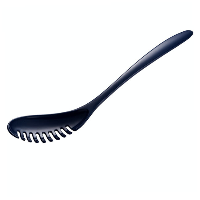 Gourmac Melamine Pasta Spoon, 12.5” - cobalt blue