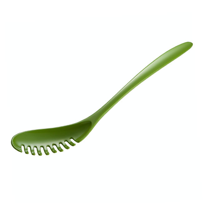 Gourmac Melamine Pasta Spoon, 12.5” - green