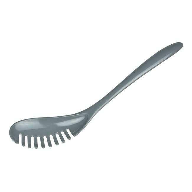 Gourmac Melamine Pasta Spoon, 12.5” - steel gray