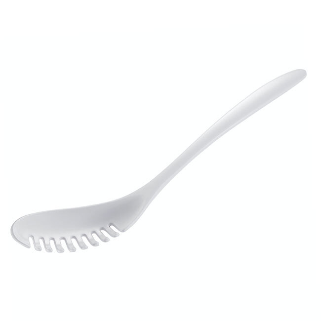 Gourmac Melamine Pasta Spoon, 12.5” - white