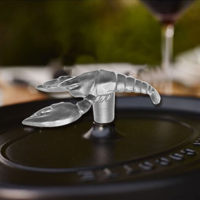 Staub Stainless Steel Animal Knob | Lobster on lid