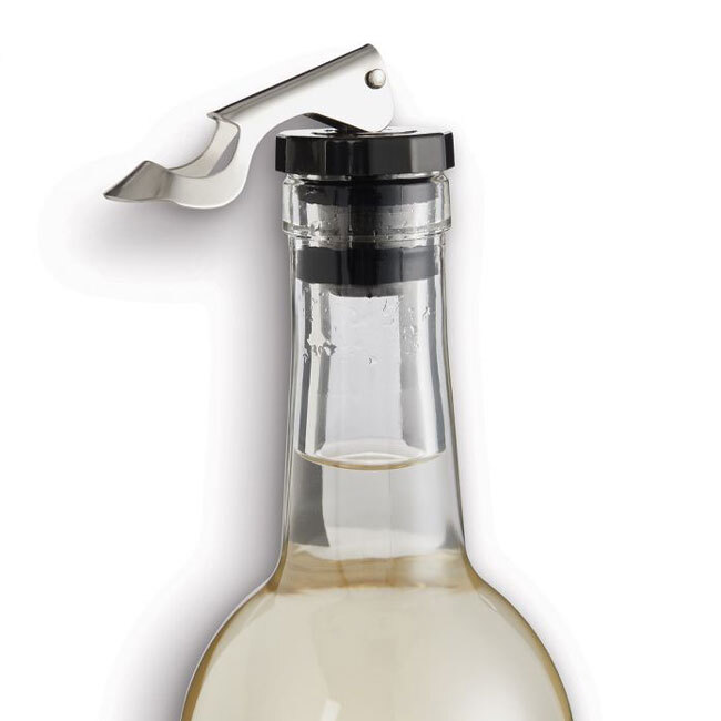 HIC | Bar Expanding Bottle Stoppers | Set of 2 - one in use