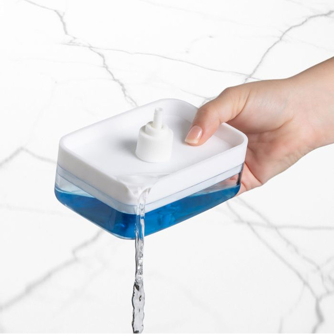 HIC Kitchen | Soap Dispensing Sponge Holder pour off water