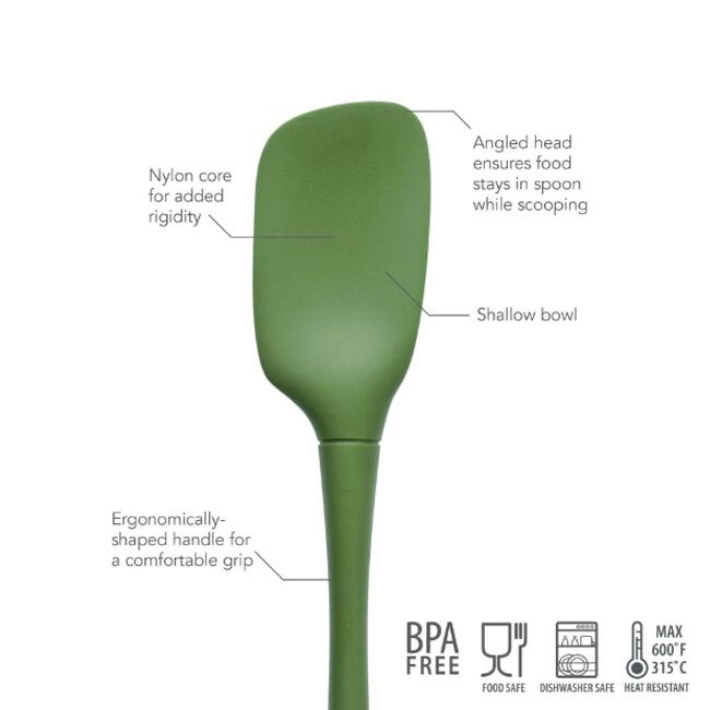 Tovolo Flex-Core® Silicone Spoonula | Pesto features