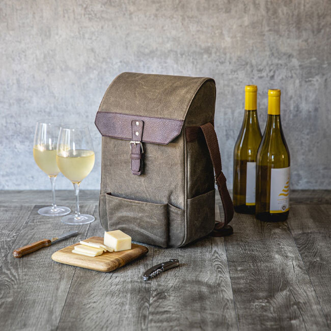 Legacy 2 Bottle Insulated Wine Bag with Cheese Board and Knife Set - lifestyle