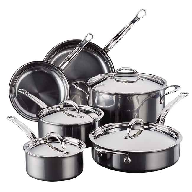 Professional Clad Stainless Steel TITUM® Nonstick 2-pc Skillet Set – Hestan  Culinary
