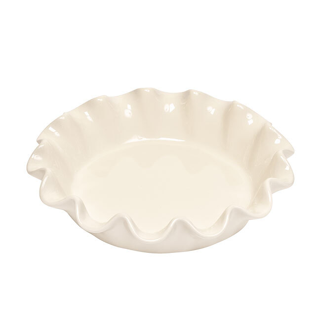 Product Emile Henry Ruffled Pie Dish | Clay White