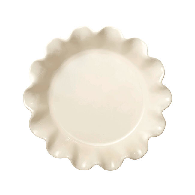 Emile Henry Ruffled Pie Dish | Clay White