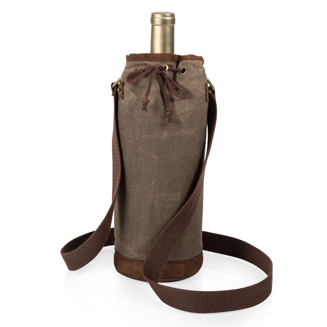 Legacy Distressed Waxed Canvas Wine Bag