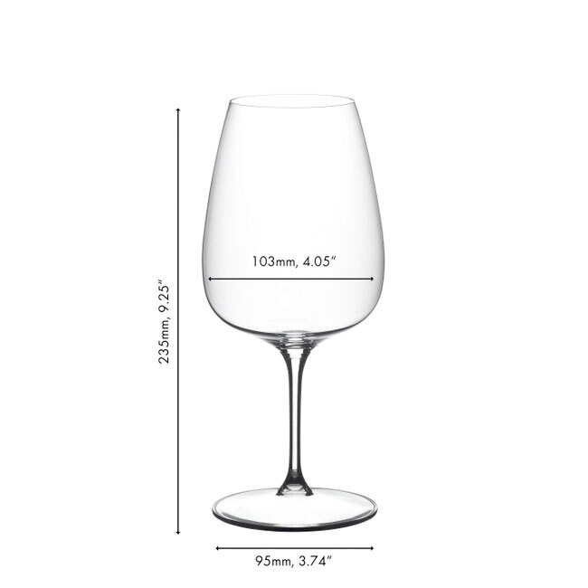 Riedel GRAPE@RIEDEL Cabernet/Merlot/Cocktail Glass | Set of 2 - dimensions