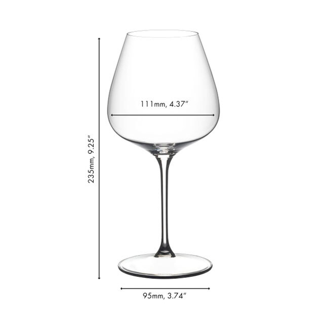 Riedel GRAPE@RIEDEL Pinot Noir/Nebbiolo/Aperitivo | Set of 2 - dimensions