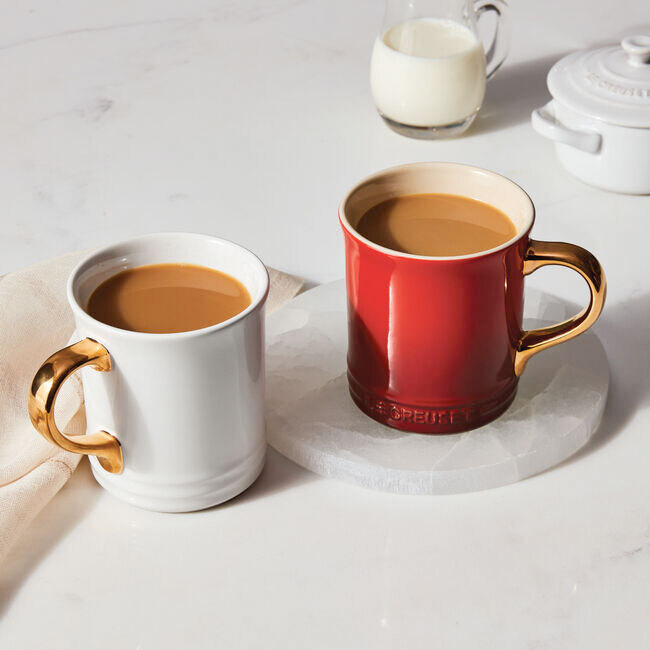 Le Creuset Vancouver Mug with Gold Handle