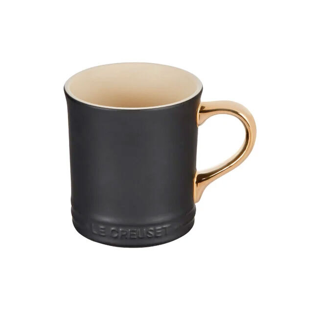 Le Creuset Vancouver Mug with Gold Handle - Licorice