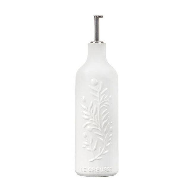 Le Creuset Olive Branch Collection Olive Oil Cruet | White