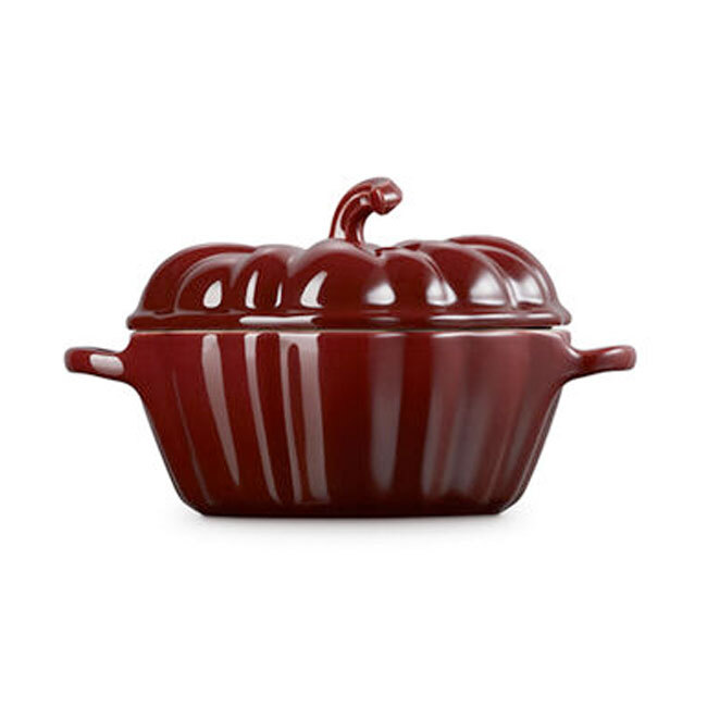 Le Creuset Stoneware Figural Pumpkin Petite Cocotte | Rhône - side