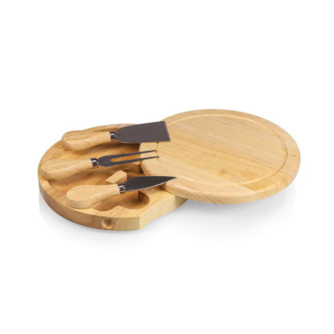 Picnic Time Brie Cheese Board and Knife Set