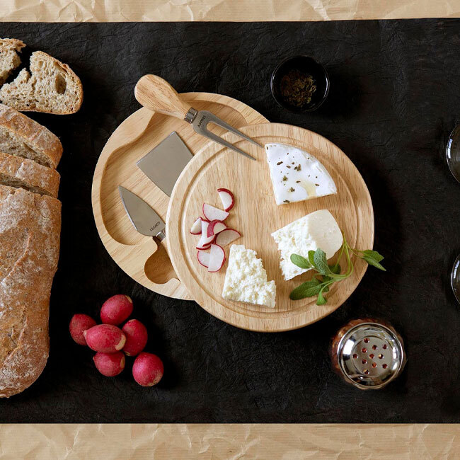 Picnic Time Brie Cheese Board and Knife Set