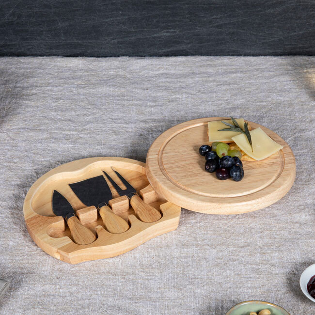 Picnic Time Brie Cheese Board and Knife Set