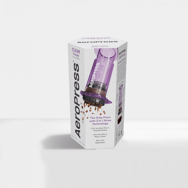 AeroPress Clear Colors Coffee Press | Purple - box