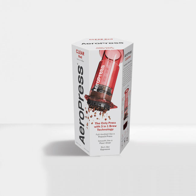 AeroPress Clear Colors Coffee Press | Red - box