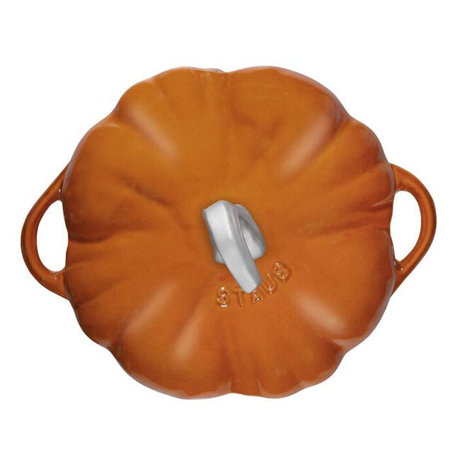 Staub Cast Iron 3.5 Qt Pumpkin Cocotte - top