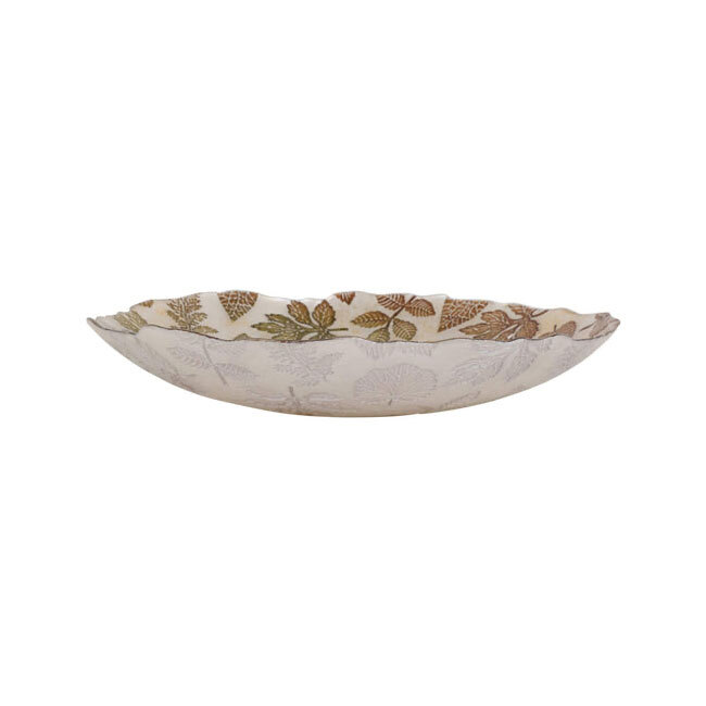 Vietri Autunno Glass Medium Serving Bowl	- side