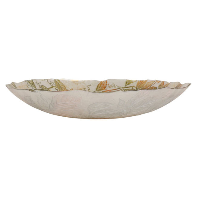 Vietri Autunno Glass Large Serving Bowl - side