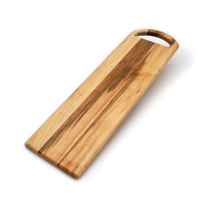 J.K. Adams Maple Serving Board with Oval Handle | 20” x 6” Bristol - oblique